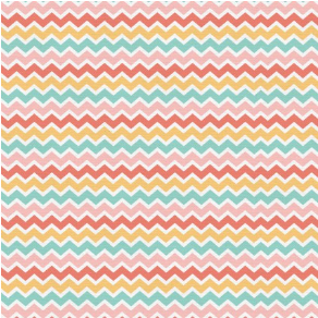 Easter Bunny Hop Chevron Stripe Multi Fabric