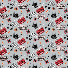 Looney Tunes - Be Looney Be Looney Acme Fools Grey Yardage