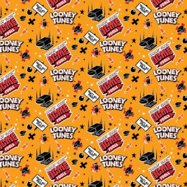 Looney Tunes - Be Looney Be Looney Acme Fools Orange Fabric