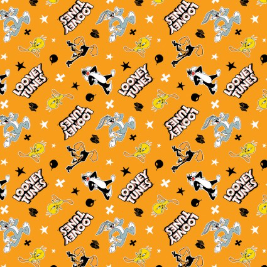 Looney Tunes - Be Looney Character Toss Orange Fabric