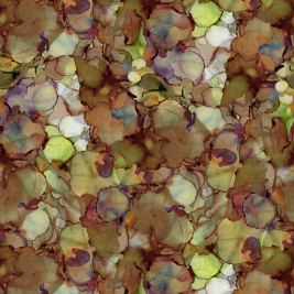 Wild Wonder Digital Moss Stones Light Brown Fabric