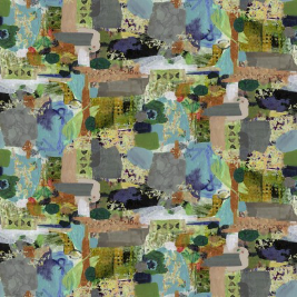 Wild Wonder Digital Abstract Collage Multi Yardage