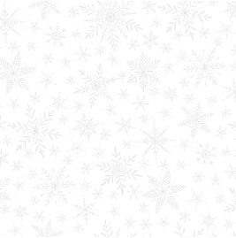 Solitaire Refreshed Delicate Snowflakes Ultra White - Yardage