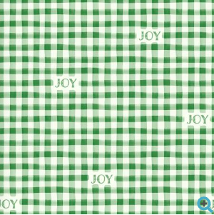 Fa La La Joy to the World Emerald Fabric