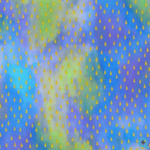 Chromaticity Raindrops Azure w/ Metallic Fabric