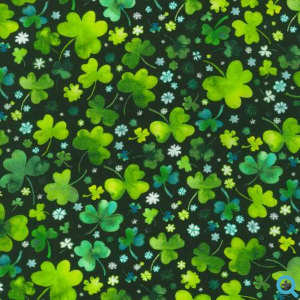 Lucky Day Clovers Emerald Fabric