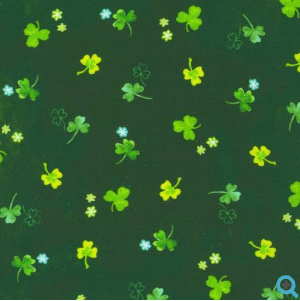 Lucky Day Tiny Clovers Emerald Fabric