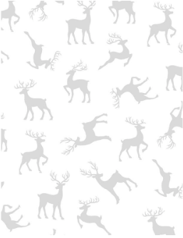 Stocking Stuffers Reindeers All Over White On White Yardage