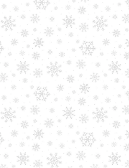 Stocking Stuffers Snowflakes All Over White On White Yardage