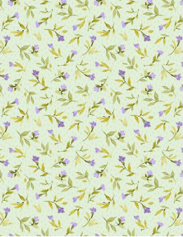 Hummingbird Floral Floral Toss Green Yardage