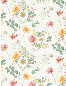 Daisy Days Large Floral Cream Yardage