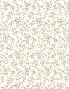 Blushing Blooms Flowers and Buds Cream/Tonal Fabric