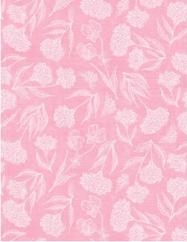 Hydrangea Mist Toile Pink Fabric
