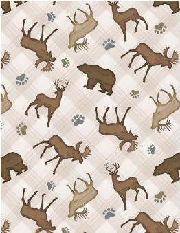 Wildlife Trail Animal Toss Cream Yardage