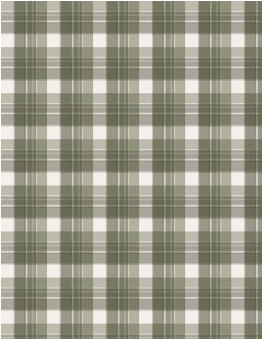 Wildlife Trail Plaid Cream/Green Yardage