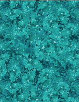 Floral Party Mirage Teal Yardage