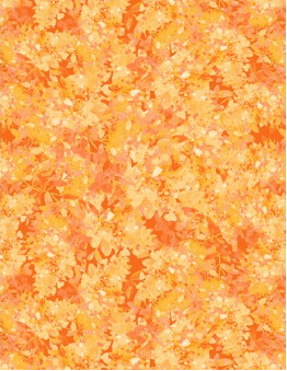 Floral Party Mirage Orange Fabric