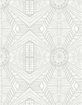 Night & Day Small Diamond Grids White on White Fabric