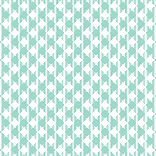 Enjoy The Ride Gingham Plaid Aqua Yardage