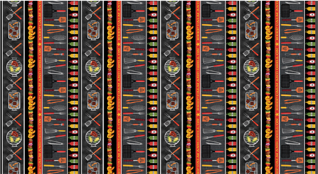 Chillin & Grillin Stripe Multi Fabric
