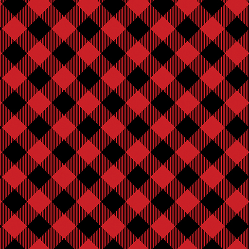Chillin & Grillin Gingham Check Red/Black Fabric