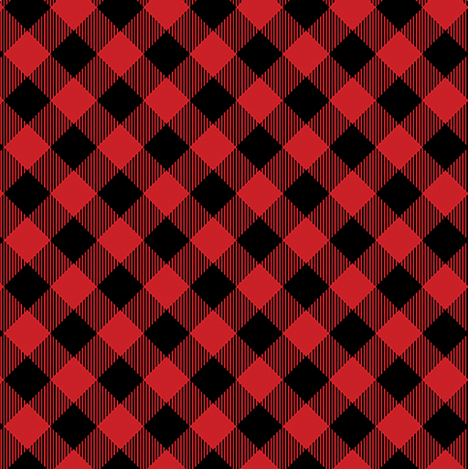 Chillin & Grillin Gingham Check Red/Black Yardage