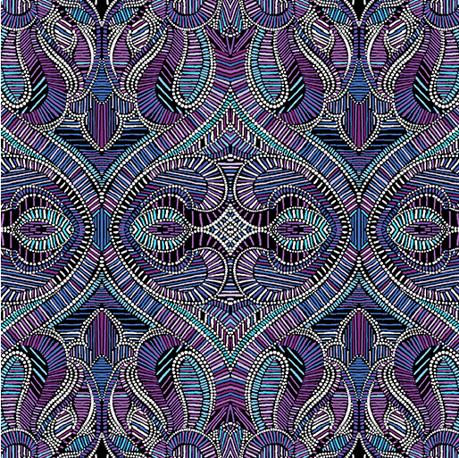 What If? Good Vibes Purple/Multi Yardage