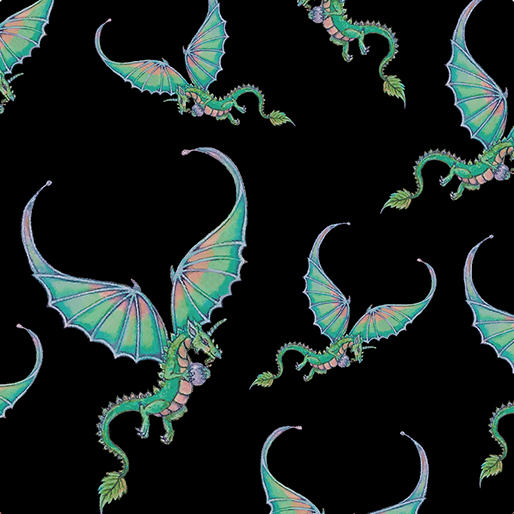 Fairy Enchantment Dragon Enchantment Black Yardage