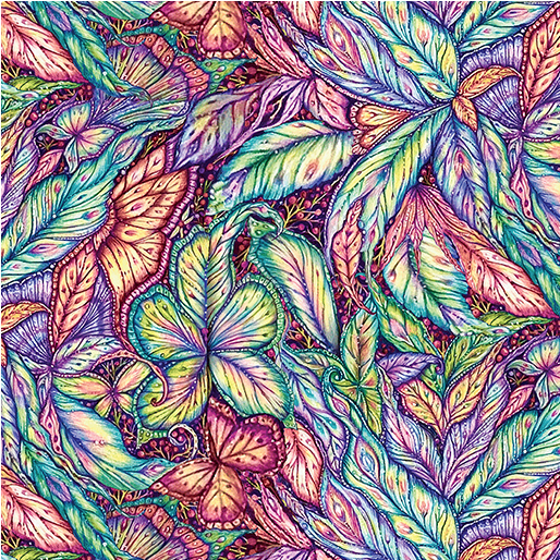 Fairy Enchantment Tapestry Leaves Multi Fabric