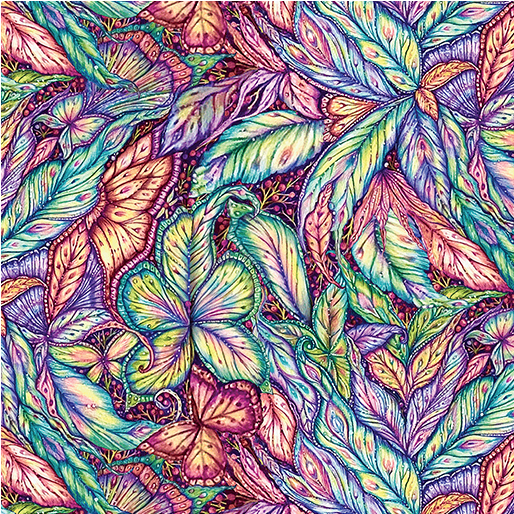 Fairy Enchantment Tapestry Leaves Multi Yardage