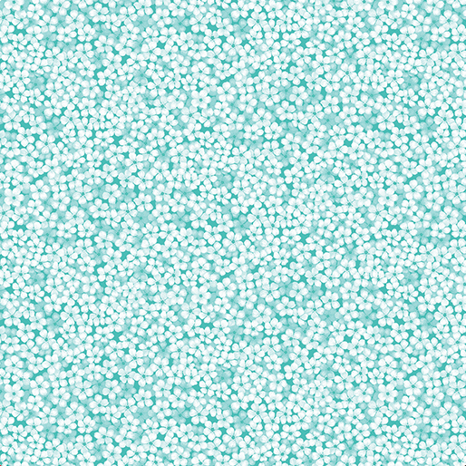Fairy Enchantment Petals Light Teal Fabric