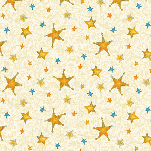 Christmas Spirit Star Splendor Cream Yardage