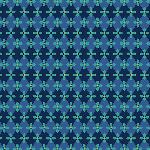 Christmas Spirit Diamond Splendor Blue Yardage