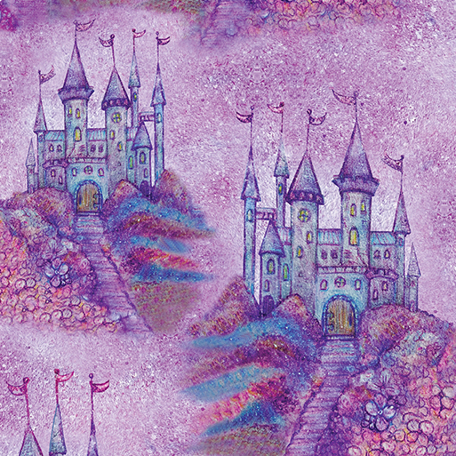 Fairy Enchantment Castles Multi Fabric