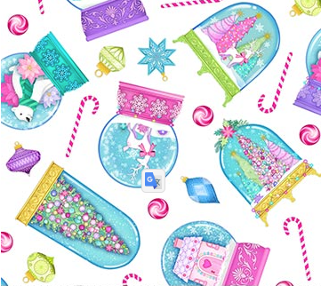 Merry and Bright Snow globe Yardage