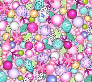 Merry and Bright Christmas Balls Yardage