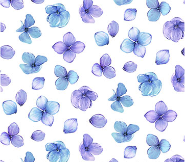 Rhapsody in Blue Tossed Petals Blue Purple Yardage