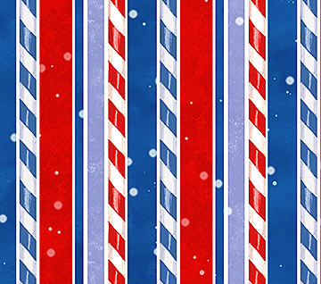 Twas The Night Before Christmas Stripes White Multi Fabric