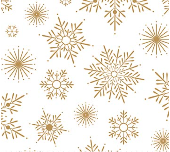 Shimmer Sparkle Snowflake White Yardage