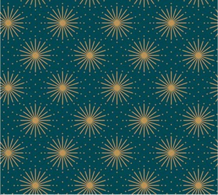 Shimmer Sparkle Starburst Teal Yardage