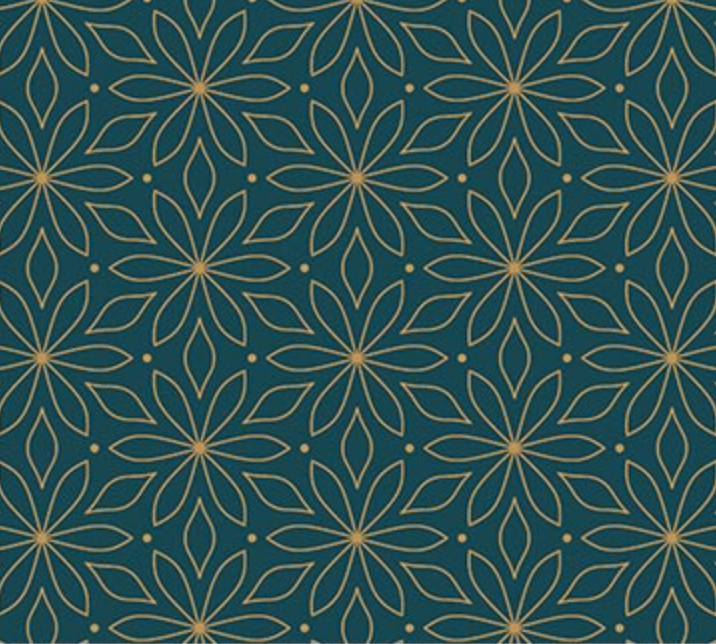 Shimmer Sparkle Poinsettia Teal Yardage