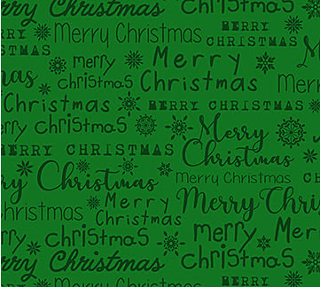 Letters to Santa Words Green Fabric