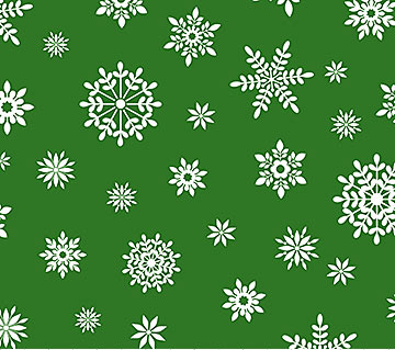 Letters to Santa Snowflake Green Yardage