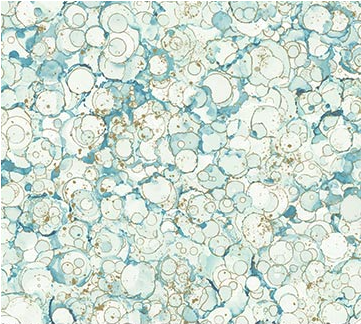 Midas Touch Bubble Texture Blue/Sage Yardage