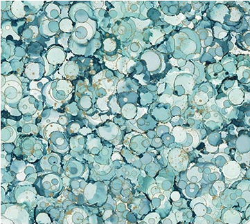 Midas Touch Bubble Texture Blue Yardage