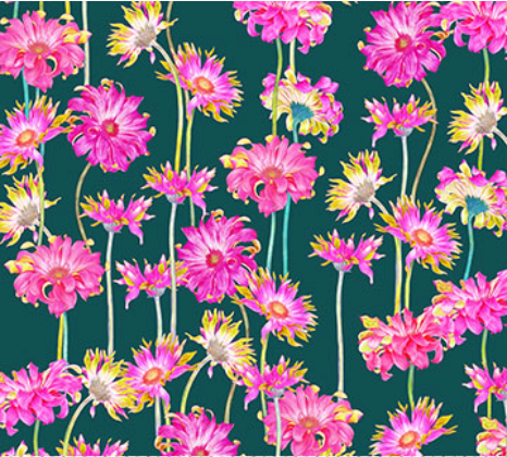 Margo Gerbera Forest Fabric