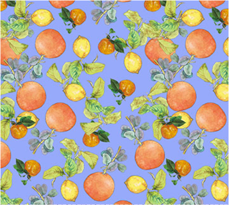 Margo Citrus Blue Fabric