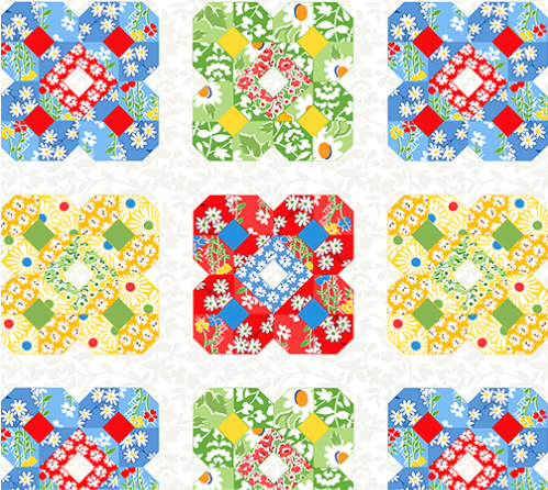 Garden Party Cheater Multi Fabric