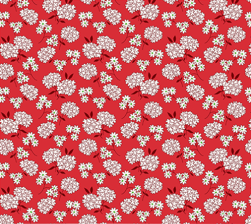 Garden Party Sweetheart Bouquet Red Yardage