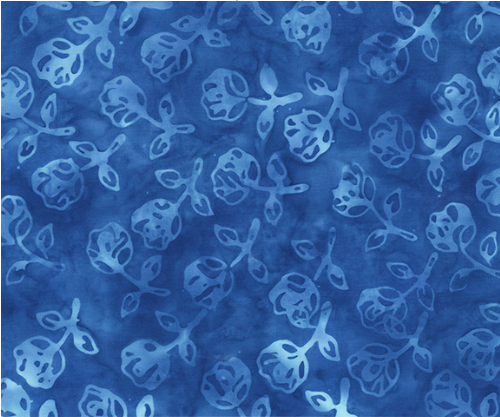 JDJ Dutchy Blues Rosebuds Cobalt Fabric